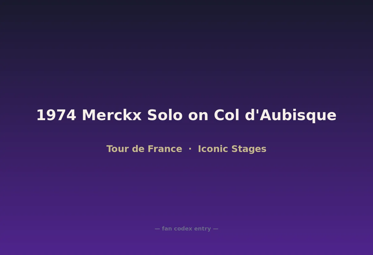 1974 Merckx Solo on Col d'Aubisque