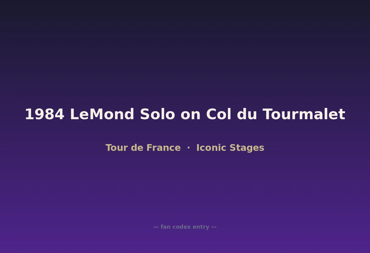 1984 LeMond Solo on Col du Tourmalet