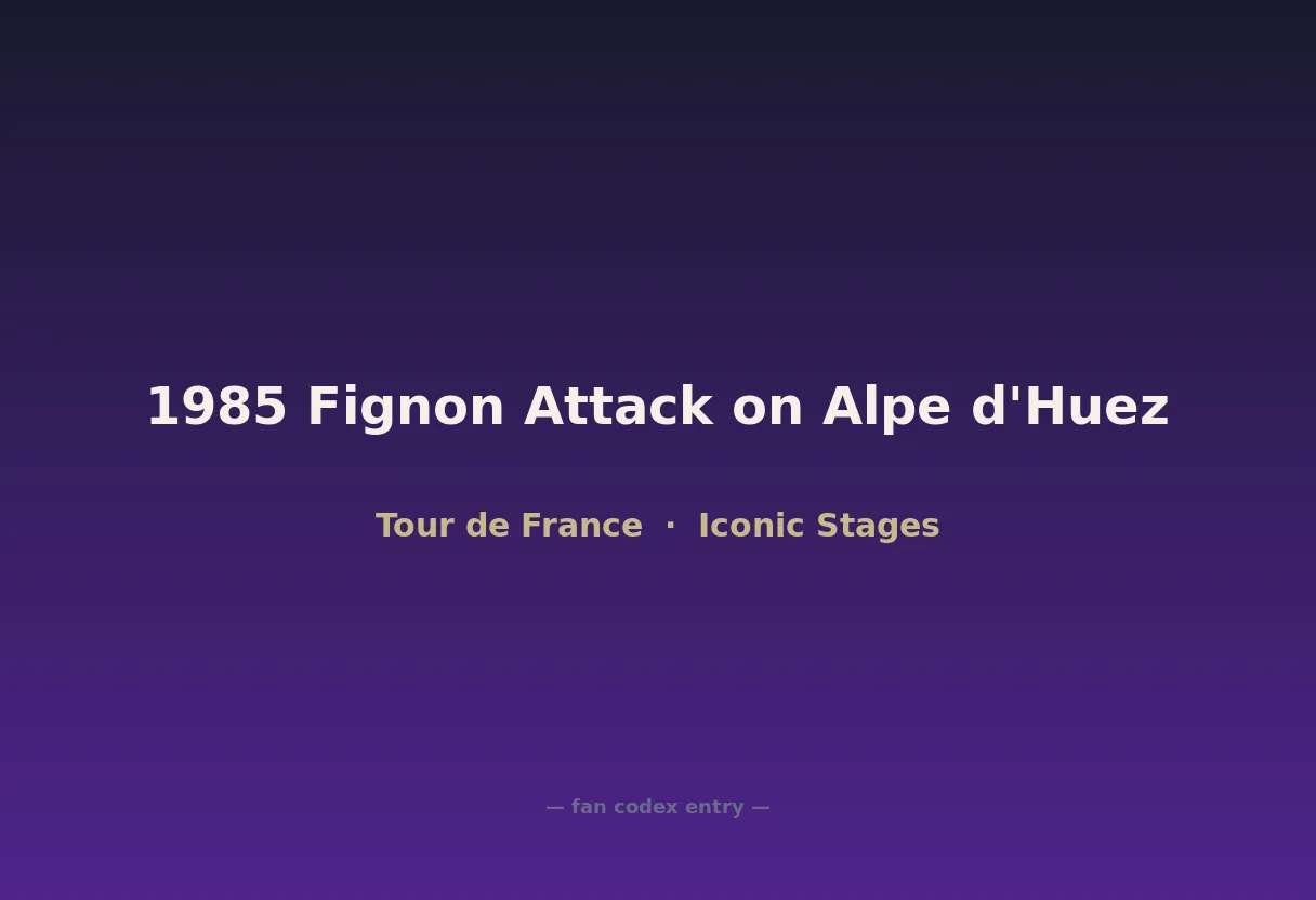 1985 Fignon Attack on Alpe d'Huez