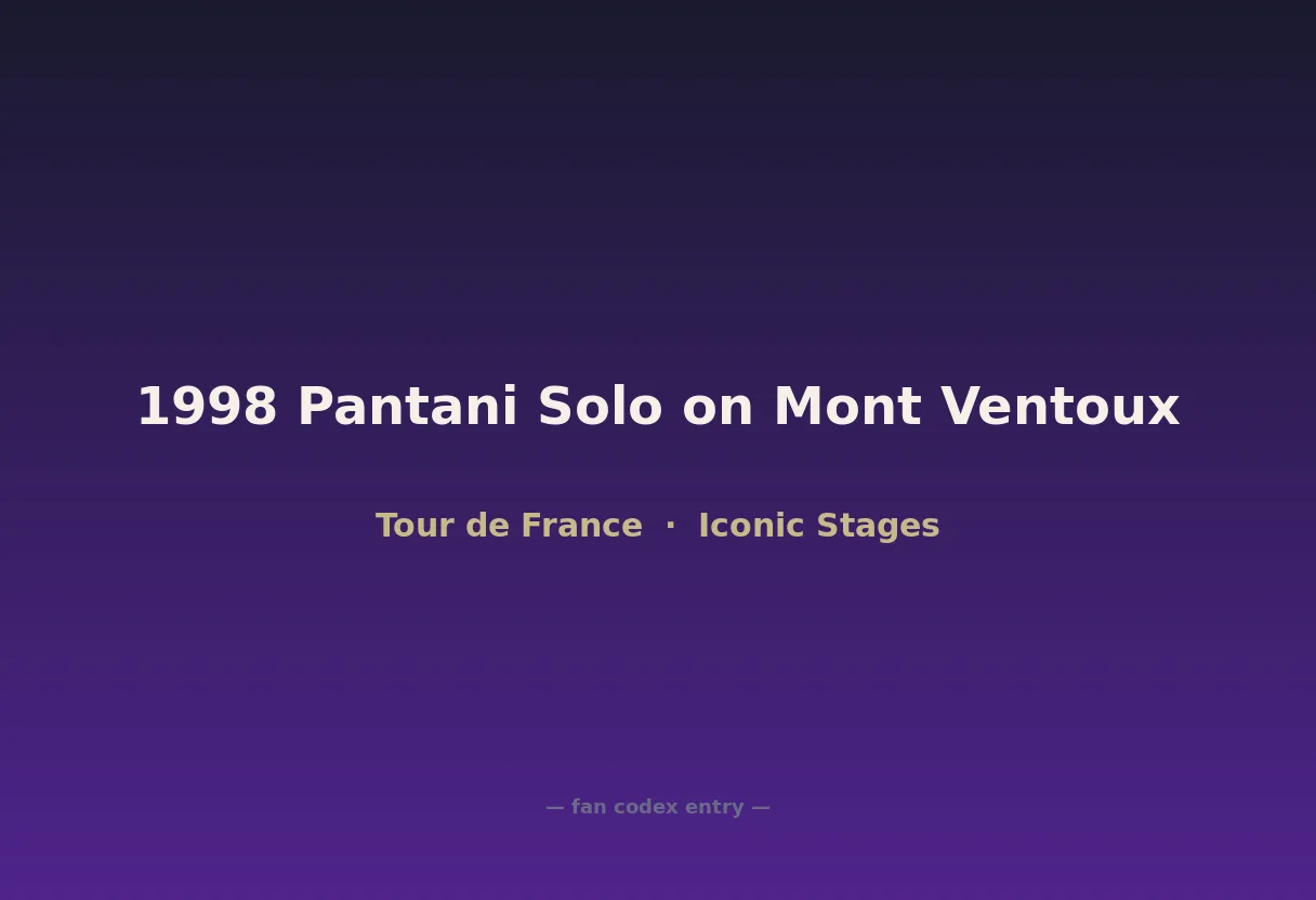 1998 Pantani Solo on Mont Ventoux