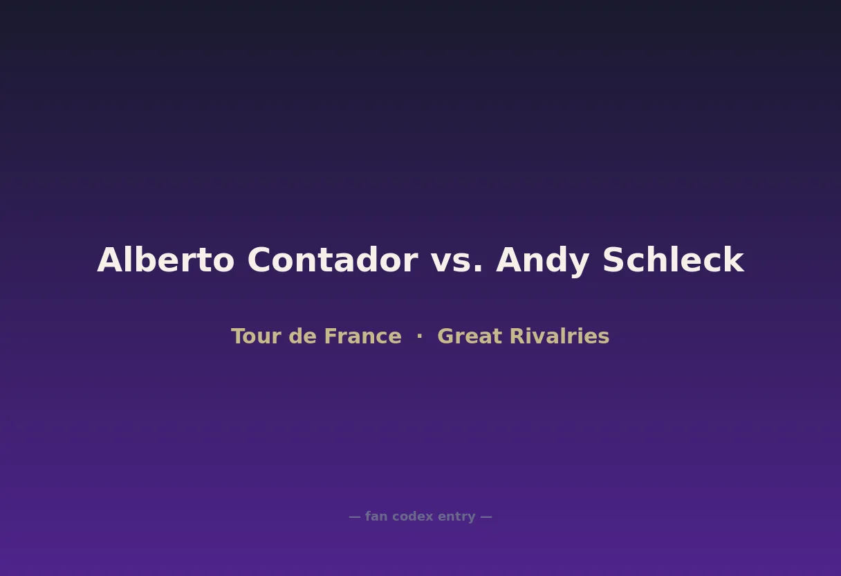 Alberto Contador vs. Andy Schleck