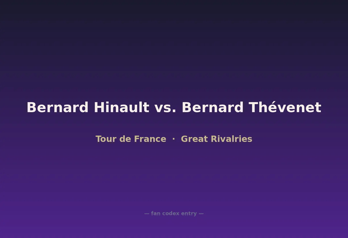 Bernard Hinault vs. Bernard Thévenet