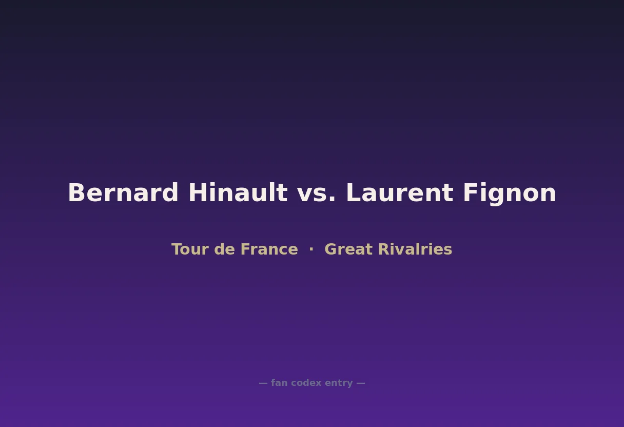 Bernard Hinault vs. Laurent Fignon