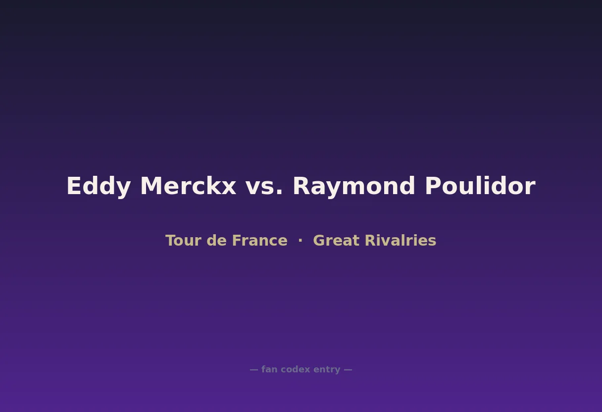 Eddy Merckx vs. Raymond Poulidor